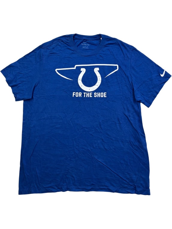 NIKE T-SHIRT NFL INDIANAPOLIS COLTS "FOR THE SHOE" BLUE UNISEX XL