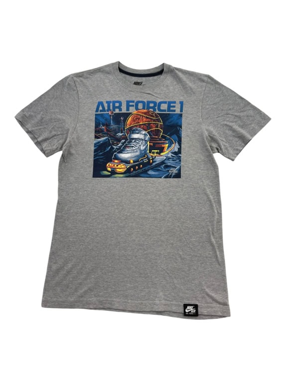 NIKE T-SHIRT "AIR FORCE 1" GRAPHIC ΓΚΡΙ ΑΝΔΡΙΚΟ S