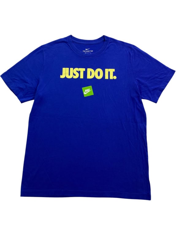 NIKE T-SHIRT "JUST DO IT" BLUE MALE L