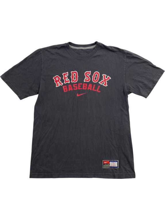 NIKE T-SHIRT RED SOX BASEBALL LOGO SPELLOUT ΜΑΥΡΟ UNISEX
