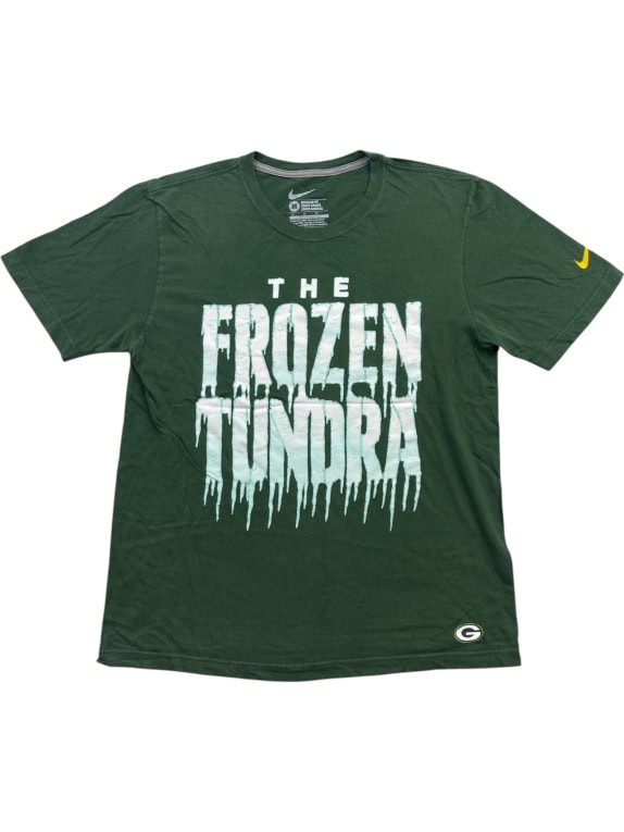 Nike T-Shirt The Frozen Tundra Big Logo Verde Unisex M