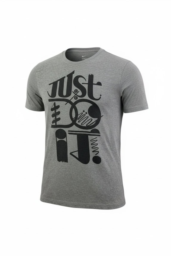 NIKE T-SHIRT VINTAGE STYLE JUST DO IT GRAPHIC GRIGIO DA UOMO S