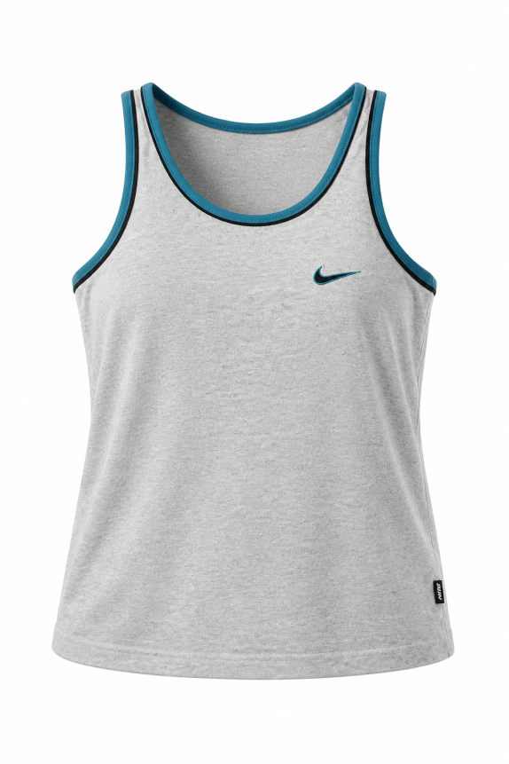 90s NIKE TANK TOP MINIMAL GREY MEN PRE OWNED L