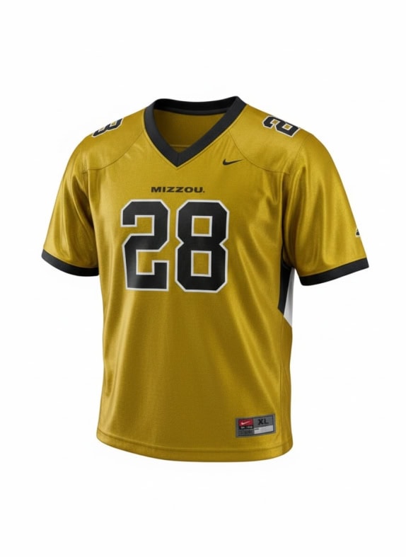 NIKE TEAM MISSOURI T-SHIRT VINTAGE ΜΕ ΛΟΓΟΤΥΠΟ ΚΑΙ ΑΡΙΘΜΟ 28 ΧΡΥΣΟ/ΚΙΤΡΙΝΟ UNISEX XL