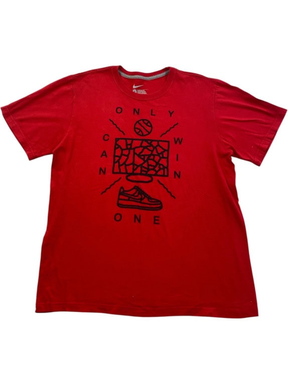 NIKE T SHIRT GRAPHIC RED UOMO PRE OWNED L