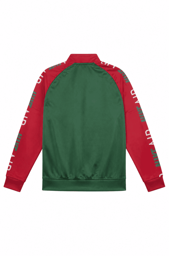 NIKE TRACK JACKET ATHLETIC VERDE ROSSO UOMO PRE OWNED XL