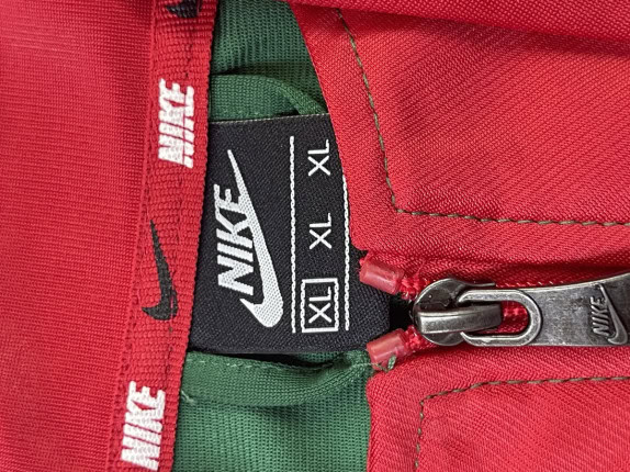 NIKE TRACK JACKET ATHLETIC VERDE ROSSO UOMO PRE OWNED XL