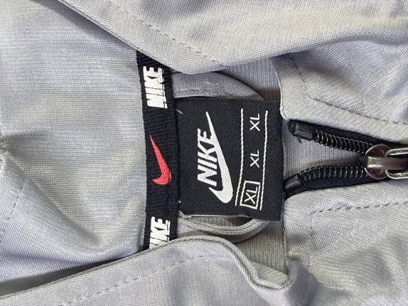 NIKE TRACK JACKET LOGO GREY MEN PRE OWNED XL