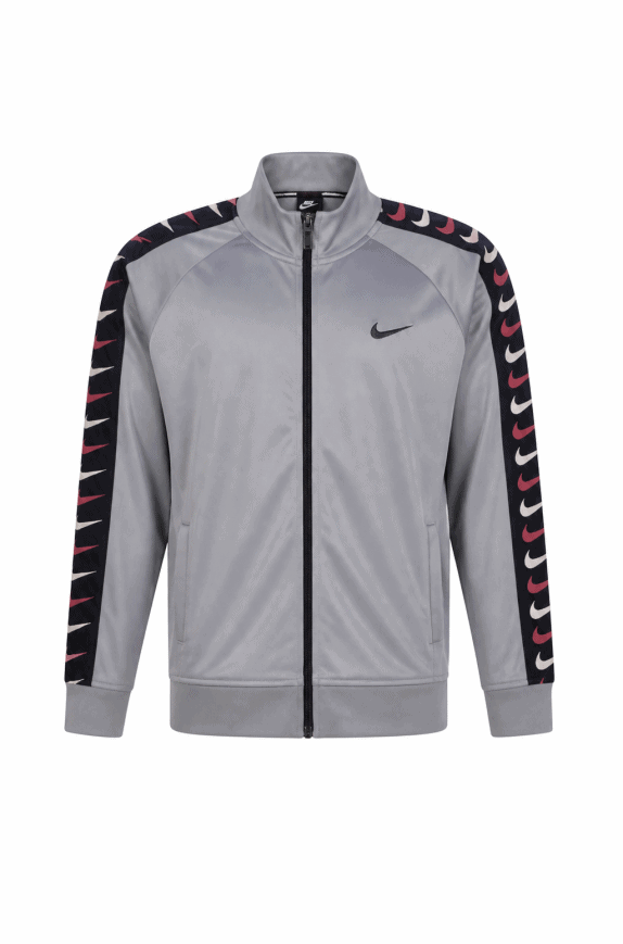 NIKE TRACK JACKET LOGO GREY MEN PRE OWNED XL