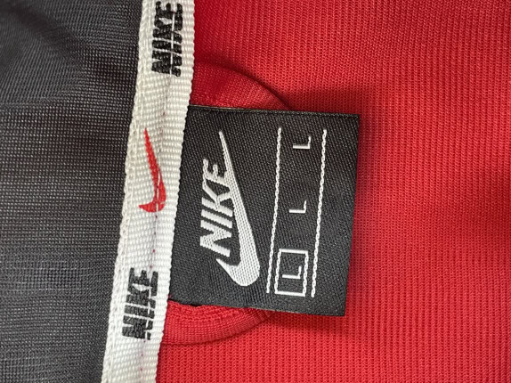 NIKE TRACK JACKET LOGO RED MEN PRE OWNED L