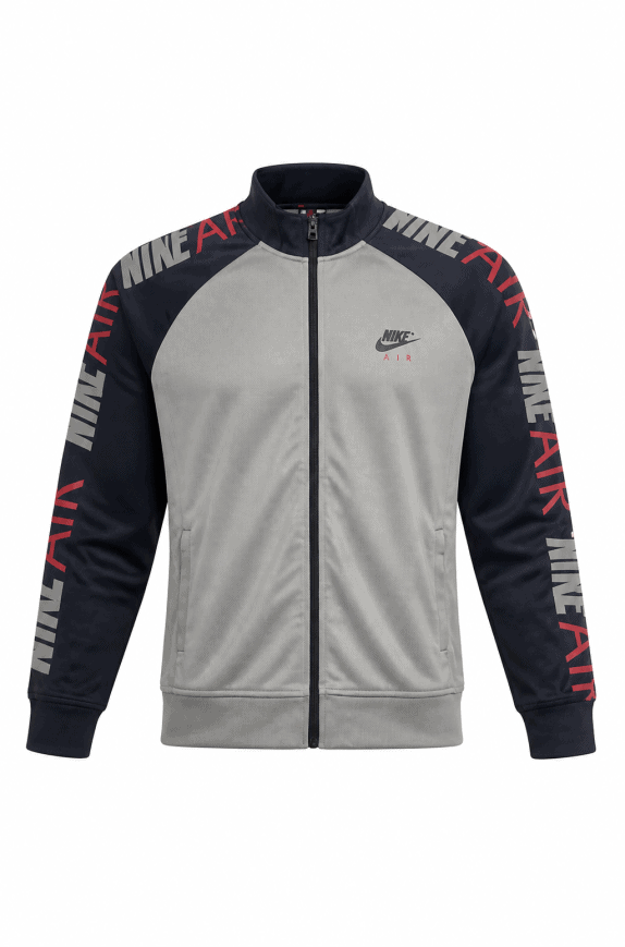NIKE TRACK JACKET SPORTSWEAR GRIGIO UOMO PRE OWNED L
