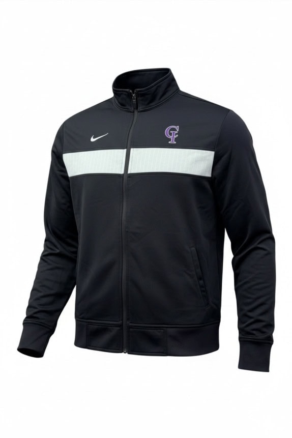 NIKE TRACK JACKET SPORTSWEAR BLACK UNISEX PRE OWNED M