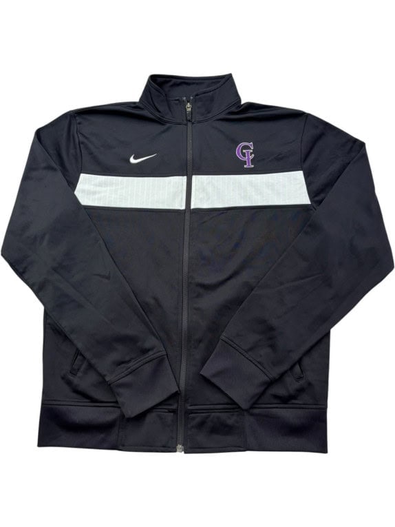 NIKE TRACK JACKET SPORTSWEAR BLACK UNISEX PRE OWNED M