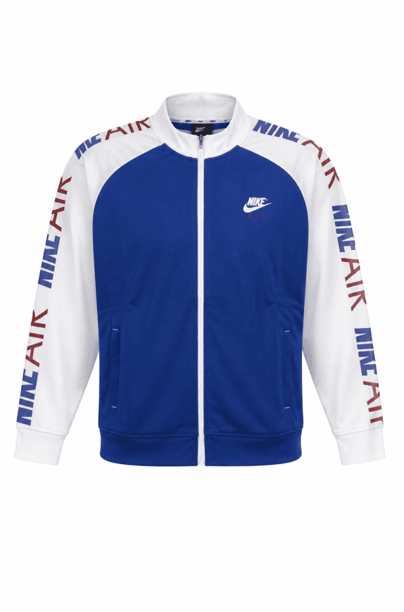 NIKE TRACK JACKET SPORTY BLU BIANCO UOMO PRE OWNED L