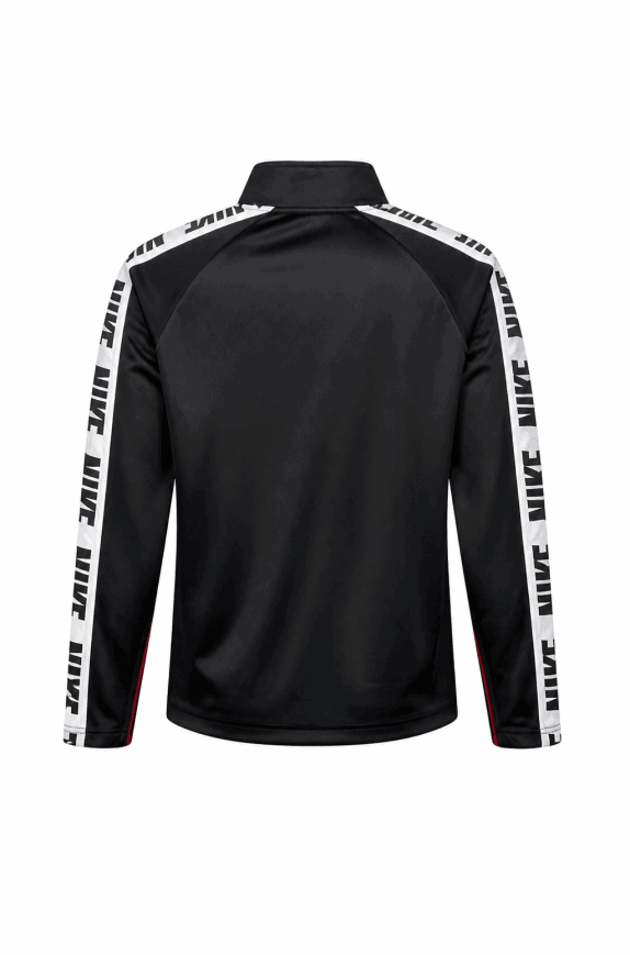 NIKE TRACK JACKET SPORTY BLACK MEN PRE OWNED M