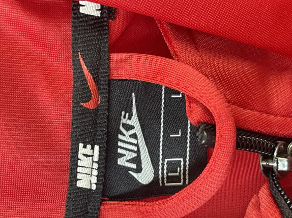 NIKE TRACK JACKET SPORTY ROSSO UOMO PRE OWNED L