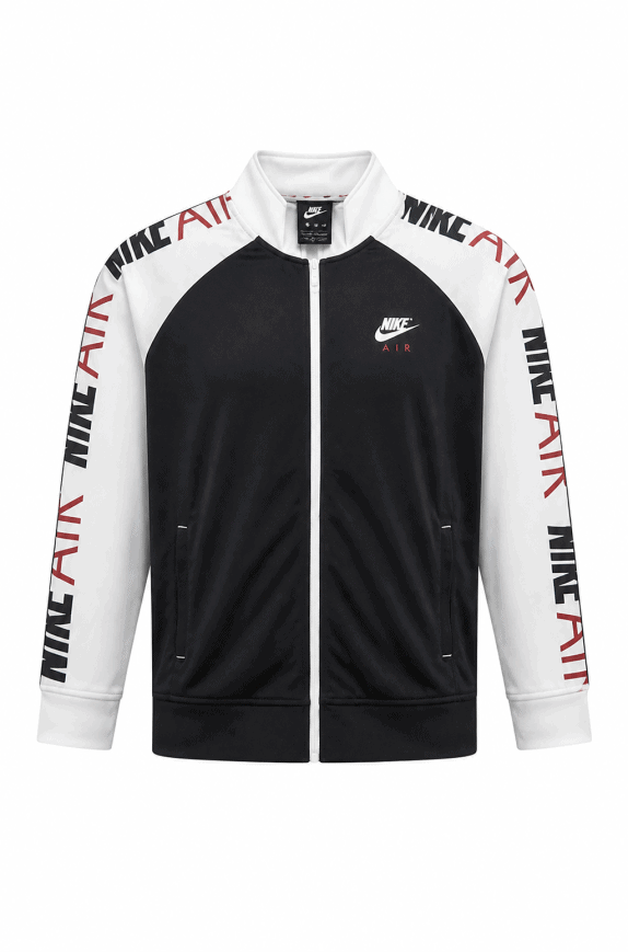 NIKE TRACK JACKET STREETWEAR BLACK WHITE ΑΝΤΡΙΚΟ PRE OWNED L