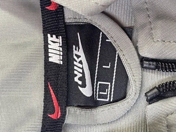 NIKE TRACK JACKET STREETWEAR ΓΚΡΙ ΑΝΤΡΙΚΟ PRE OWNED L