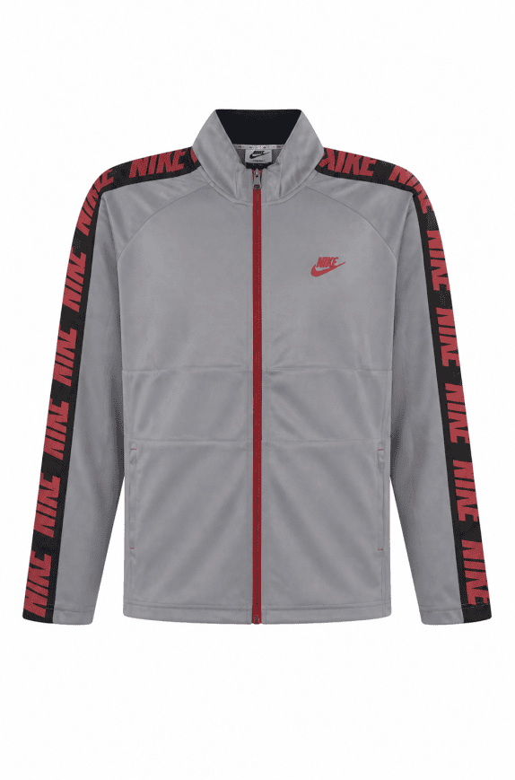 NIKE TRACK JACKET STREETWEAR GREY MEN PRE OWNED L