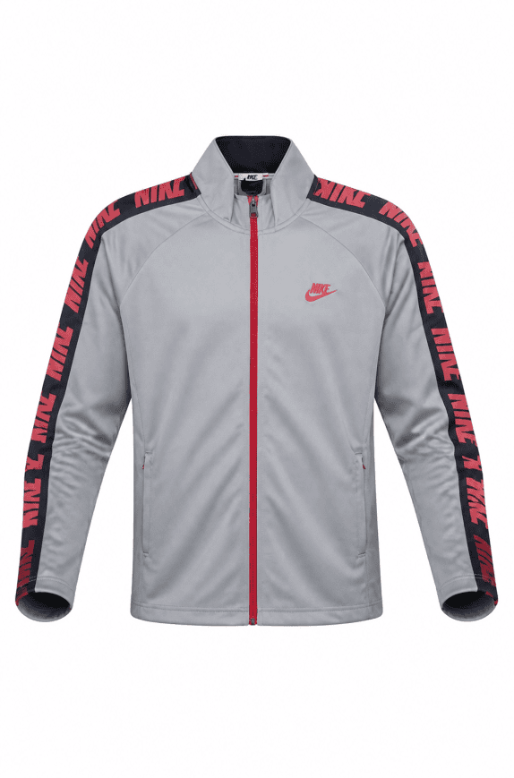 NIKE TRACK JACKET STREETWEAR GREY MEN PRE OWNED L
