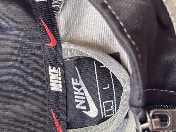 NIKE TRACK JACKET STREETWEAR GRIGIO NERO UOMO PRE OWNED L