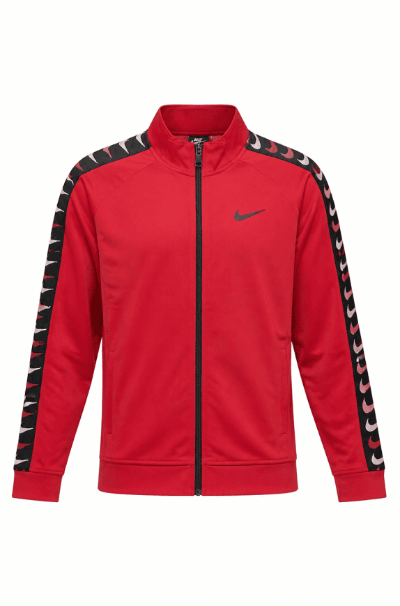 NIKE TRACK JACKET STREETWEAR ROSSO UOMO PRE OWNED L