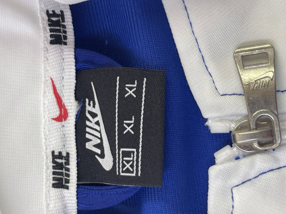 NIKE TRACK JACKET STREETWEAR BLUE WHITE MEN PRE OWNED XL