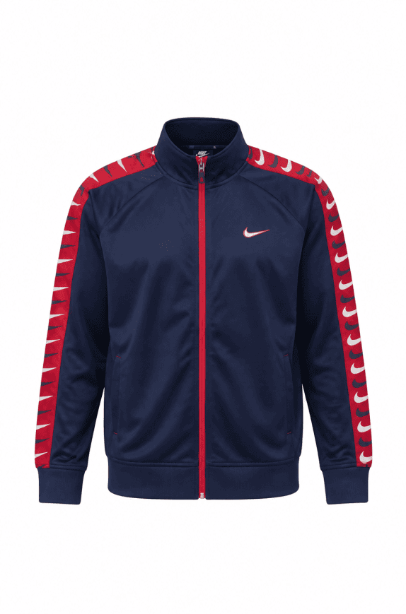 NIKE TRACK JACKET STREETWEAR BLU ROSSO UOMO PRE OWNED L