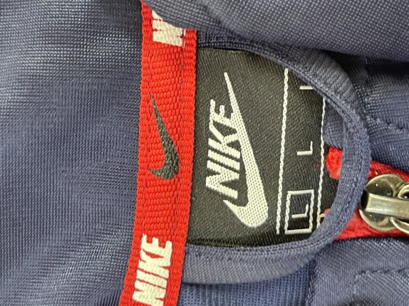 NIKE TRACK JACKET STREETWEAR BLU ROSSO UOMO PRE OWNED L
