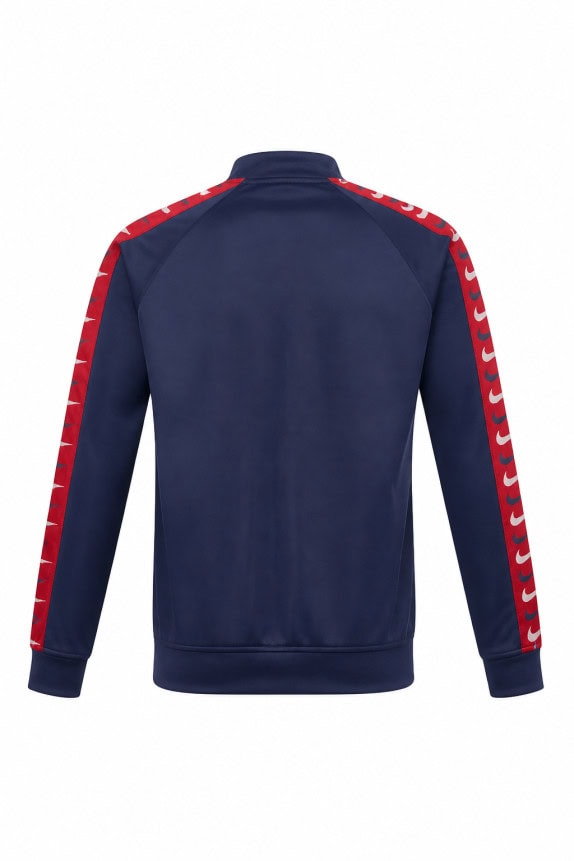 NIKE TRACK JACKET STREETWEAR NAVY ROSSO UOMO PRE OWNED XXL