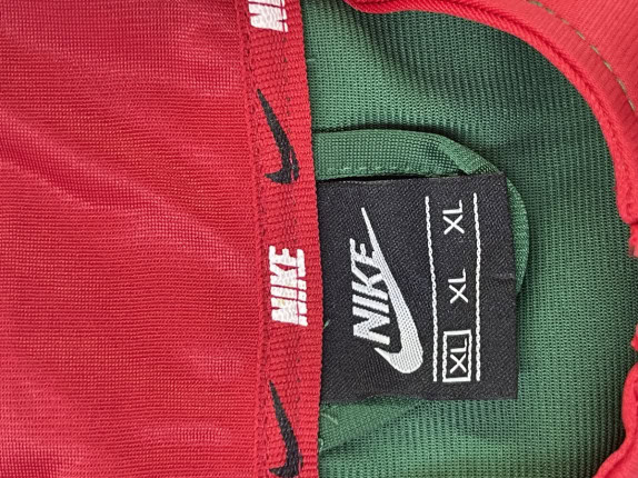 NIKE TRACK JACKET STREETWEAR ΠΡΑΣΙΝΟ ΚΟΚΚΙΝΟ ΑΝΤΡΙΚΟ PRE OWNED XL