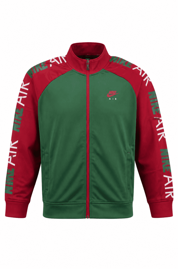 NIKE TRACK JACKET STREETWEAR ΠΡΑΣΙΝΟ ΚΟΚΚΙΝΟ ΑΝΤΡΙΚΟ PRE OWNED XL