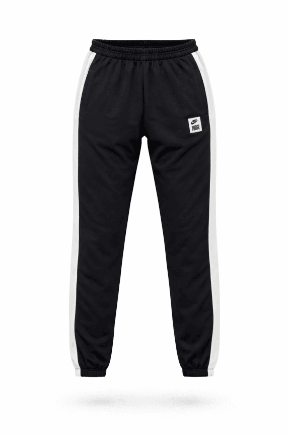 NIKE TRACK PANTS ATHLETIC BLACK UNISEX PRE OWNED L