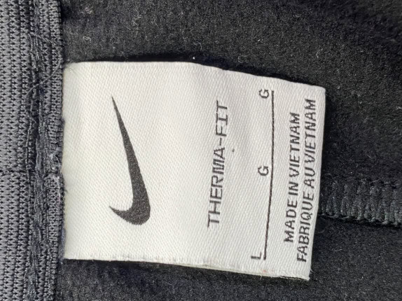 NIKE TRACK PANTS ATHLETIC BLACK UNISEX PRE OWNED L