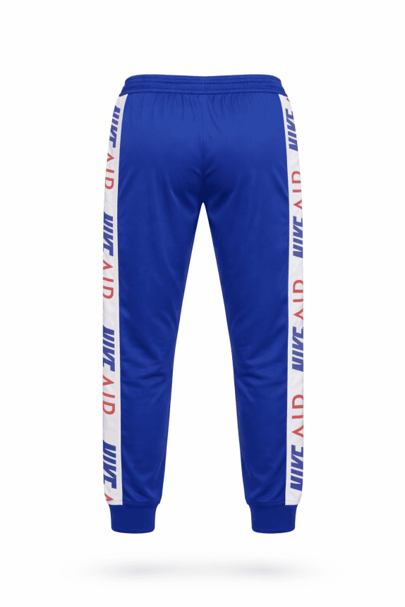 NIKE TRACK PANTS ATHLETIC BLUE MEN PRE OWNED XXL