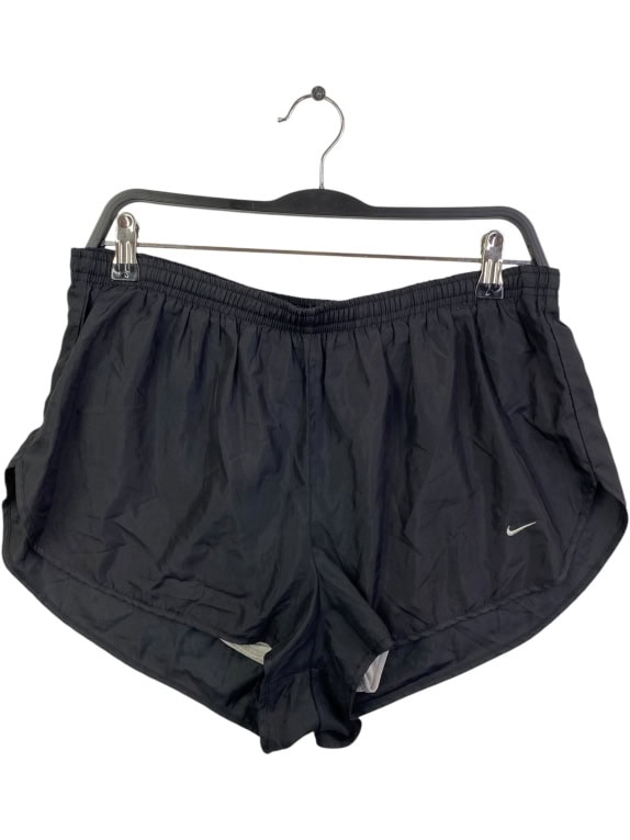 NIKE VINTAGE ATHLETIC RUNNING SHORTS SWOOSH BLACK MEN L