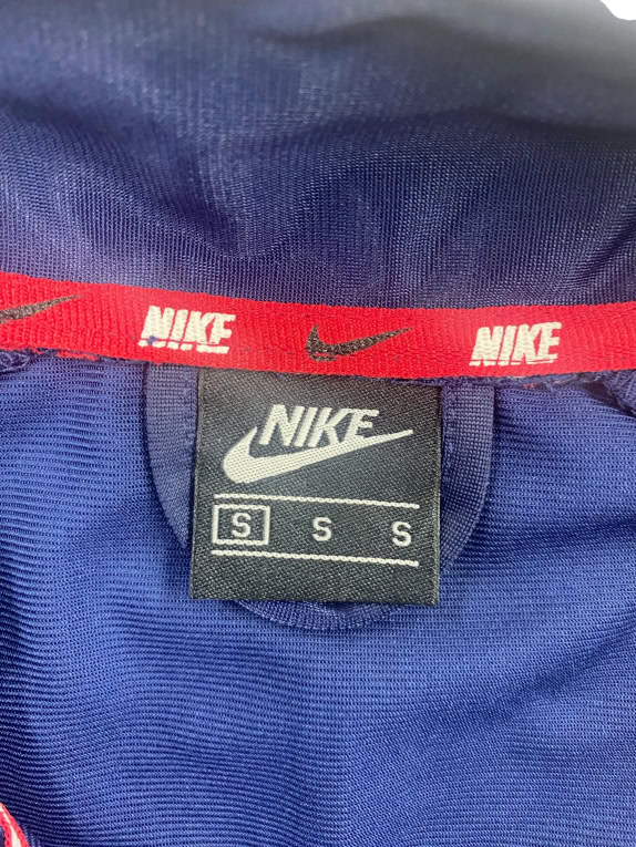 NIKE Ζακέτα Φούτερ Track Jacket με Swoosh Logo Tape Μπλε/Κόκκινο Ανδρική Μέγεθος S
