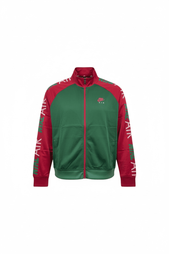 GIACCA FELPA NIKE STILE VINTAGE NIKE AIR VERDE/ROSSO UOMO XL