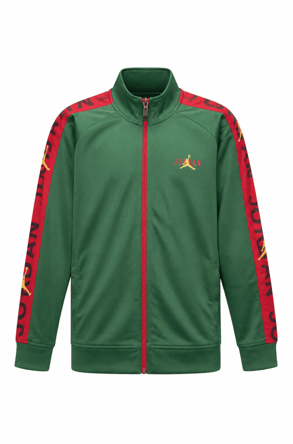 JORDAN GIACCA TRACK A RIGHE VERDE UOMO PRE OWNED XXL