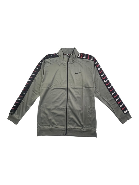 NIKE ΖΑΚΕΤΑ TRACK JACKET LOGO TAPE ΓΚΡΙ ΑΝΔΡΙΚΟ 4XL