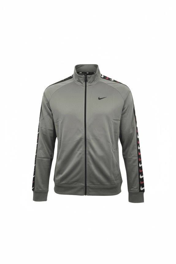 NIKE ΖΑΚΕΤΑ TRACK JACKET LOGO TAPE ΓΚΡΙ ΑΝΔΡΙΚΟ 4XL