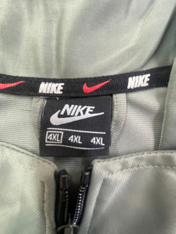 NIKE ΖΑΚΕΤΑ TRACK JACKET LOGO TAPE ΓΚΡΙ ΑΝΔΡΙΚΟ 4XL