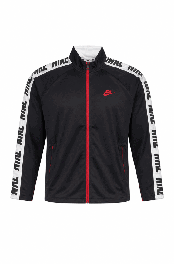 NIKE TRACK JACKET SPORTSWEAR NERO UOMO PRE OWNED L