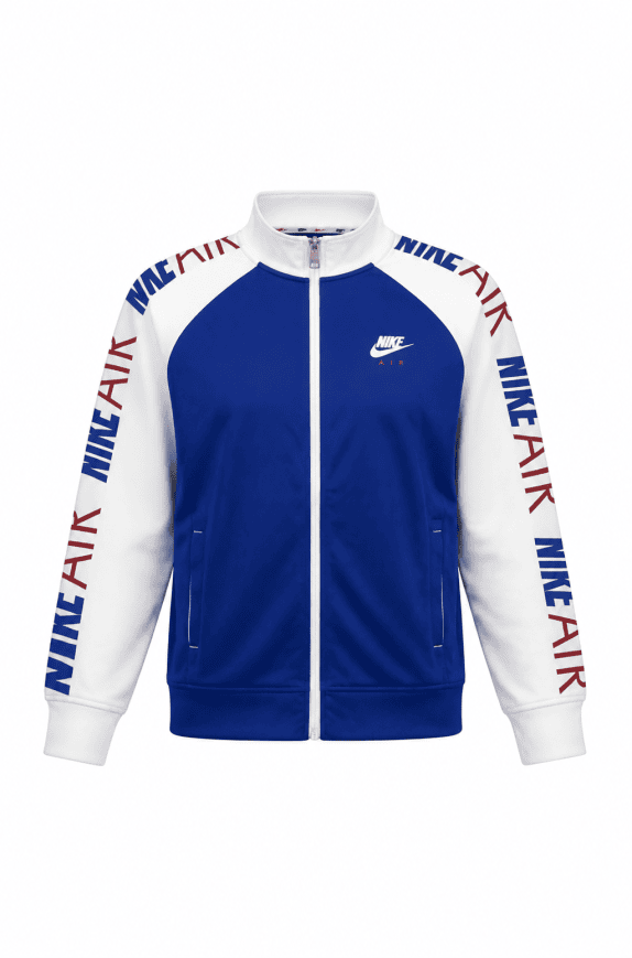 NIKE TRACK JACKET SPORTY BLU UOMO PRE OWNED L