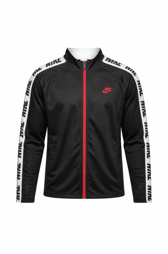 NIKE GIACCA TRACK LOGO NERO UOMO PRE OWNED L