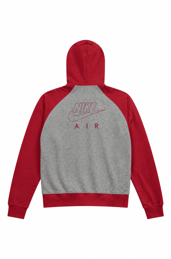 NIKE 00s ZIP HOODIE SPORTSWEAR ΓΚΡΙ ΚΟΚΚΙΝΟ ΑΝΤΡΙΚΟ PRE OWNED S
