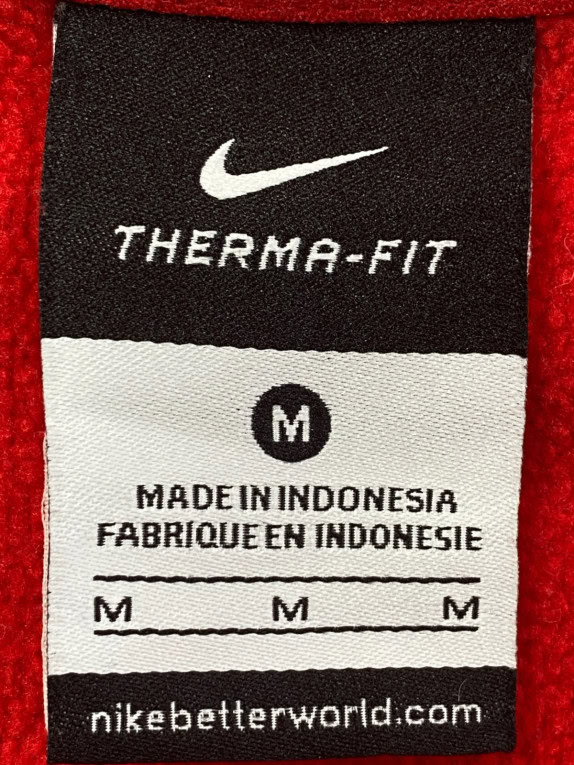 NIKE FELPA ZIP CON CAPPUCCIO SPORTSWEAR ROSSA UOMO PRE OWNED M
