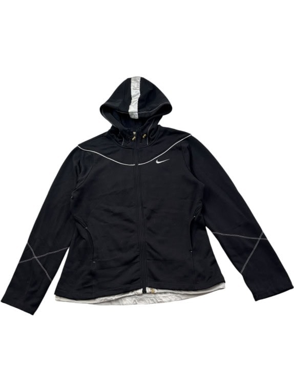 NIKE ZIP HOODIE SPORTSWEAR ΜΑΥΡΟ ΓΥΝΑΙΚΕΙΟ PRE OWNED L