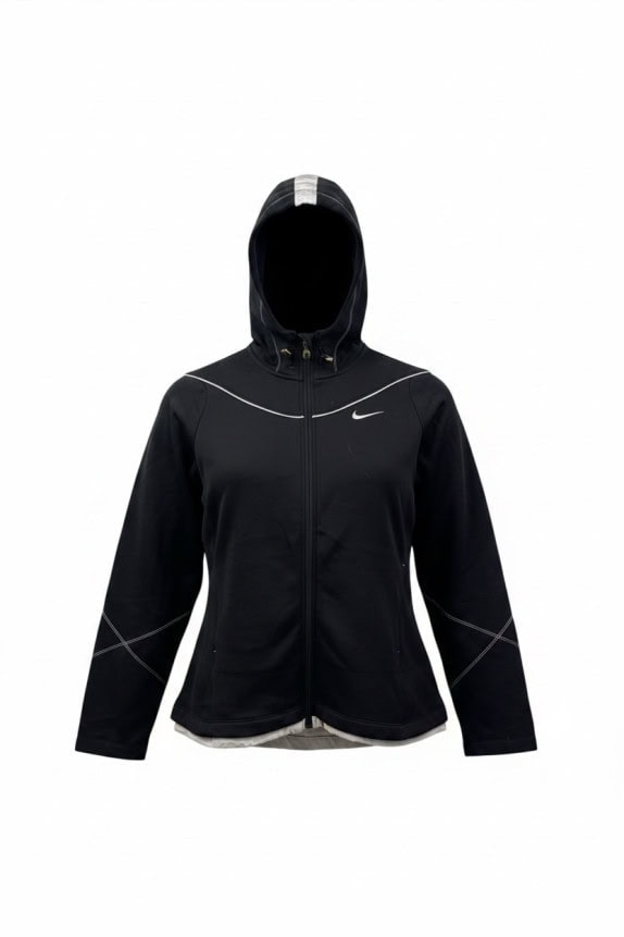 NIKE ZIP HOODIE SPORTSWEAR ΜΑΥΡΟ ΓΥΝΑΙΚΕΙΟ PRE OWNED L