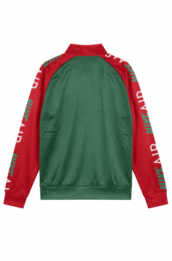 NIKE ZIP HOODIE STREETWEAR ΚΟΚΚΙΝΟ ΚΑΙ ΠΡΑΣΙΝΟ ΑΝΤΡΙΚΟ PRE OWNED Μ